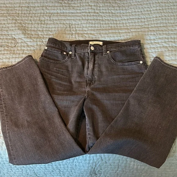 Madewell Women's Straight Leg Jeans - Washed Black - Picture 1 of 6